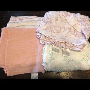 4 gently used Aden blankets